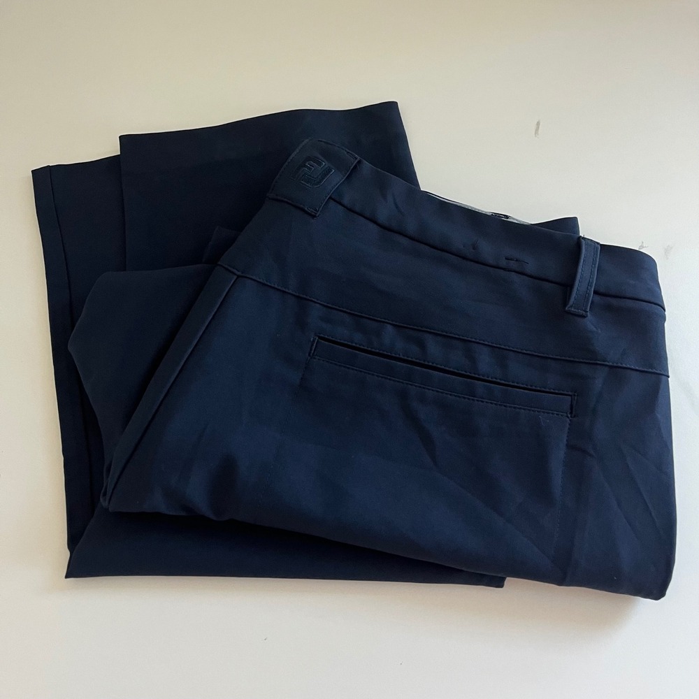FootJoy FJ Mens Golf Pants Navy Blue Straight Leg Stretch Performance W36 L32